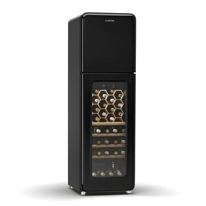 Klarstein Shirley Wine Cooler + Freezer, 2-in-1-Gerät, Vintage, 2 Kühlzonen, 60 Flaschen obraz