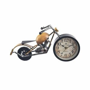 InDecor Metalowy zegar stołowy Motorcycle, 20 x 17 x 14 cm obraz