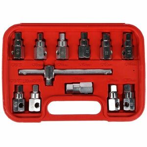 Sixtol MECHANIC OIL DRAIN SET 12, sześciokąt +kwadrat, 12 szt. obraz