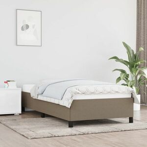 vidaXL Rama łóżka bez materaca Taupe 90x190 cm Tkanina obraz