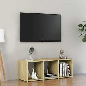 vidaXL Szafka pod TV, dąb sonoma 107x35x37 cm, materiał drewnopochodny obraz