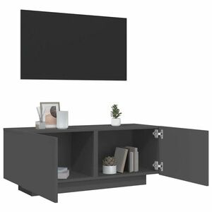 vidaXL Szafka pod TV, szara, 100x35x40 cm, płyta wiórowa obraz