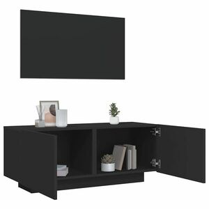 vidaXL Szafka pod TV, czarna, 100x35x40 cm, materiał drewnopochodny obraz