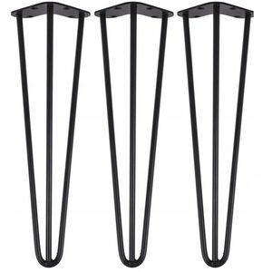 Nogi Metalowe Hairpin Legs 43cm 3 pręty 3sztuki obraz