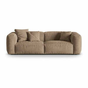 Jasnobrązowa sofa modułowa z materiału bouclé 240 cm Martina – Micadoni Home obraz