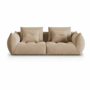 Beżowa sofa z materiału bouclé 232 cm Bloom – Micadoni Home obraz