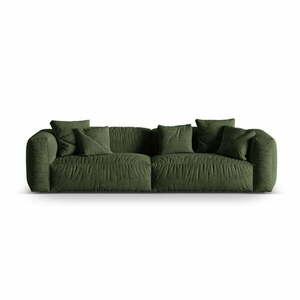 Zielona sofa modułowa z materiału bouclé 320 cm Martina – Micadoni Home obraz