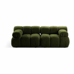 Zielona sofa modułowa z materiału bouclé 188 cm Bellis – Micadoni Home obraz