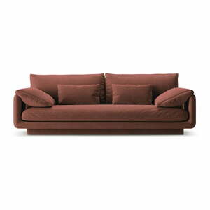 Różowa sofa z materiału bouclé 220 cm Torino – Micadoni Home obraz