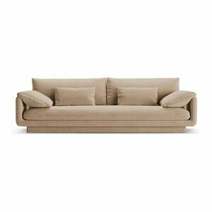 Beżowa sofa z materiału bouclé 250 cm Torino – Micadoni Home obraz