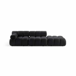 Antracytowa sofa modułowa z materiału bouclé 288 cm Bellis – Micadoni obraz