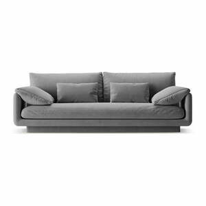 Jasnoszara sofa z materiału bouclé 220 cm Torino – Micadoni Home obraz