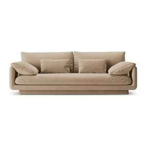 Beżowa sofa z materiału bouclé 220 cm Torino – Micadoni Home obraz