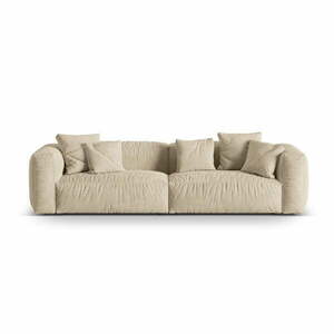 Beżowokremowa sofa modułowa z materiału bouclé 320 cm Martina – Micadoni Home obraz