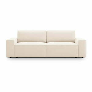 Beżowa rozkładana sofa z materiału bouclé 247 cm Jodie – Micadoni Home obraz