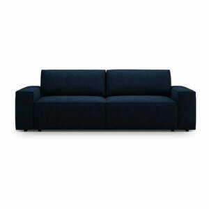 Ciemnoniebieska rozkładana sofa z materiału bouclé 247 cm Jodie – Micadoni Home obraz