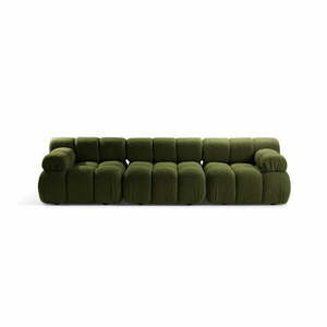 Zielona sofa modułowa z materiału bouclé 282 cm Bellis – Micadoni Home obraz