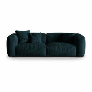 Ciemnoniebieska sofa modułowa z materiału bouclé 240 cm Martina – Micadoni Home obraz