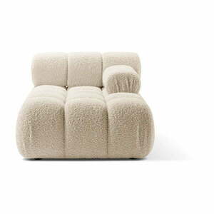 Beżowy moduł sofy z materiału bouclé (prawostronny) Bellis – Micadoni Home obraz