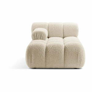 Beżowy moduł sofy z materiału bouclé (lewostronny) Bellis – Micadoni Home obraz