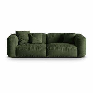 Zielona sofa modułowa z materiału bouclé 240 cm Martina – Micadoni Home obraz