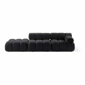 Antracytowa sofa modułowa z materiału bouclé 288 cm Bellis – Micadoni obraz