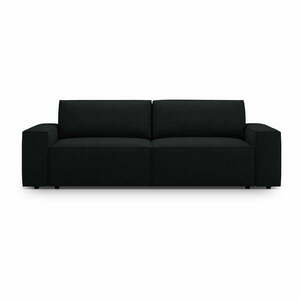 Czarna rozkładana sofa z materiału bouclé 247 cm Jodie – Micadoni Home obraz