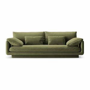 Jasnozielona sofa z materiału bouclé 220 cm Torino – Micadoni Home obraz