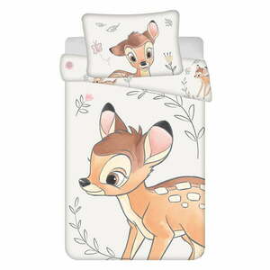 Bawełniana pościel dziecięca do łóżeczka 100x135 cm Bambi "Beige" – Jerry Fabrics obraz