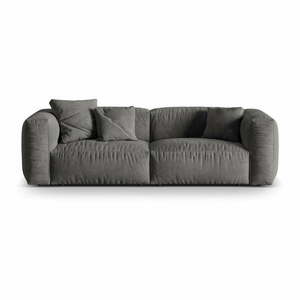 Szara sofa modułowa z materiału bouclé 240 cm Martina – Micadoni Home obraz