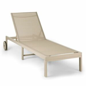 Blumfeldt Lucca Lounger, leżak ogrodowy, leżanka, 4 pozycje, poliester, aluminium obraz