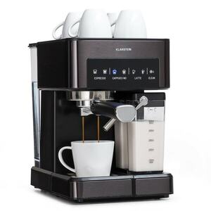 Klarstein Arabica Comfort, ekspres do kawy, 1350 W, 20 Bar, 1, 8 l, dotykowy panel sterowania, stal szlachetna obraz