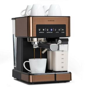 Klarstein Arabica Comfort, ekspres do kawy, 1350 W, 20 Bar, 1, 8 l, dotykowy panel sterowania, stal szlachetna obraz