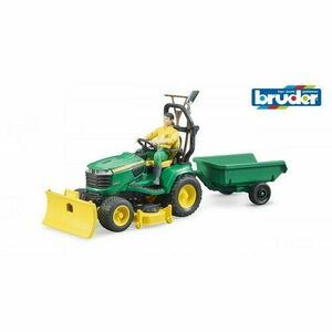 Bruder Traktor John Deere z przyczepą i ogrodnikiem, 17, 5 x 19 x 30 cm obraz