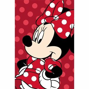 Jerry Fabrics Koc dziecięcy Minnie Red, 100 x 150 cm obraz