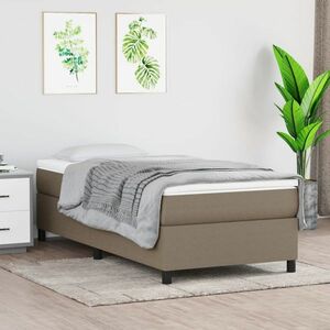 vidaXL Rama łóżka bez materaca Taupe 80x200 cm Tkanina obraz