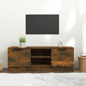 vidaXL Szafka pod TV, przydymiony dąb, 197x35x52 cm obraz