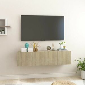 vidaXL Szafki wiszące pod TV 2 szt., dąb sonoma, 60x30x30 cm obraz