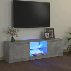 vidaXL Szafka pod TV, z oświetleniem LED, szara, 120 x 30 x 35, 5 cm obraz