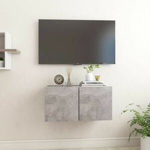 vidaXL Szafki wiszące pod TV, szarość betonu, 60x30x30 cm obraz