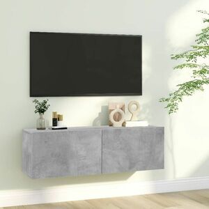 vidaXL Szafka pod TV, szarość betonu, 100x30x30 cm obraz