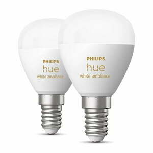 Inteligentne żarówki z gwintem E14, 5 W zestaw 2 szt. White ambiance – Philips Hue obraz