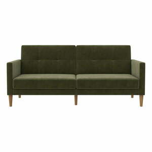 Zielona aksamitna rozkładana sofa 207 cm Lilly – Støraa obraz