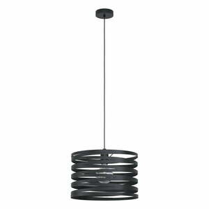 Czarna lampa wisząca z metalowym kloszem ø 37 cm CREMELLA – EGLO obraz