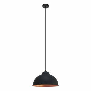 Czarno-brązowa lampa wisząca z metalowym kloszem ø 37 cm TRURO 2 – EGLO obraz