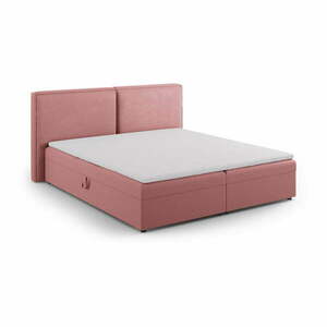 Różowe łóżko boxspring ze schowkiem 160x200 cm Arendal – Cosmopolitan Design obraz