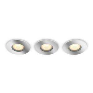 Inteligentne lampy wpuszczane w sufit z gwintem GU10, 4 W zestaw 3 szt. Adore – Philips Hue obraz