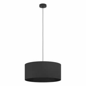 Czarna lampa wisząca z tekstylnym kloszem ø 53 cm MASERLO 1 – EGLO obraz