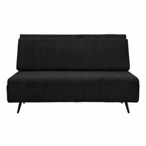 Antracytowa sztruksowa rozkładana sofa 140 cm Mallory – Støraa obraz