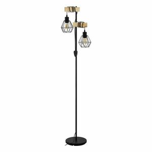 Lampa stojąca w czarno-naturalnym kolorze (wysokość 166, 5 cm) TOWNSHEND 5 – EGLO obraz